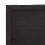 vidaXL Nástenná polica tmavohnedá 60x60x(2-4) cm ošetrený dubový masív – Obrázok 7