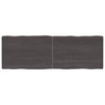 vidaXL Stolová doska tmavohnedá 120x40x(2-4)cm ošetrený masív hrany