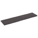 vidaXL Stolová doska tmavohnedá 160x40x(2-4)cm ošetrený masív hrany – Obrázok 2