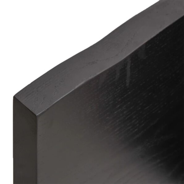 vidaXL Stolová doska tmavohnedá 160x40x(2-4)cm ošetrený masív hrany – Obrázok 4