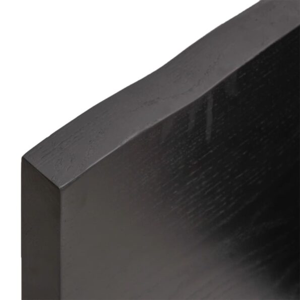 vidaXL Stolová doska tmavohnedá 160x40x(2-4)cm ošetrený masív hrany – Obrázok 7