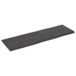 vidaXL Stolová doska tmavohnedá 160x50x(2-4)cm ošetrený masív hrany – Obrázok 2