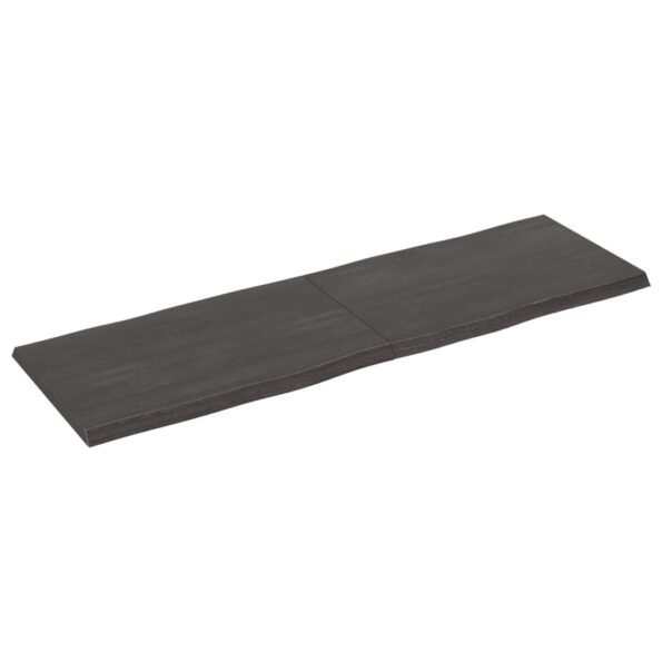 vidaXL Stolová doska tmavohnedá 160x50x(2-4)cm ošetrený masív hrany – Obrázok 2