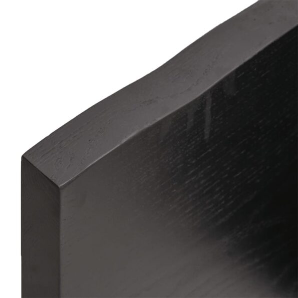 vidaXL Stolová doska tmavohnedá 160x50x(2-4)cm ošetrený masív hrany – Obrázok 7