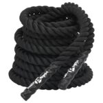 vidaXL Bojové lano čierne 15 m 11 kg polyester – Obrázok 2