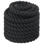 vidaXL Bojové lano čierne 15 m 11 kg polyester – Obrázok 4