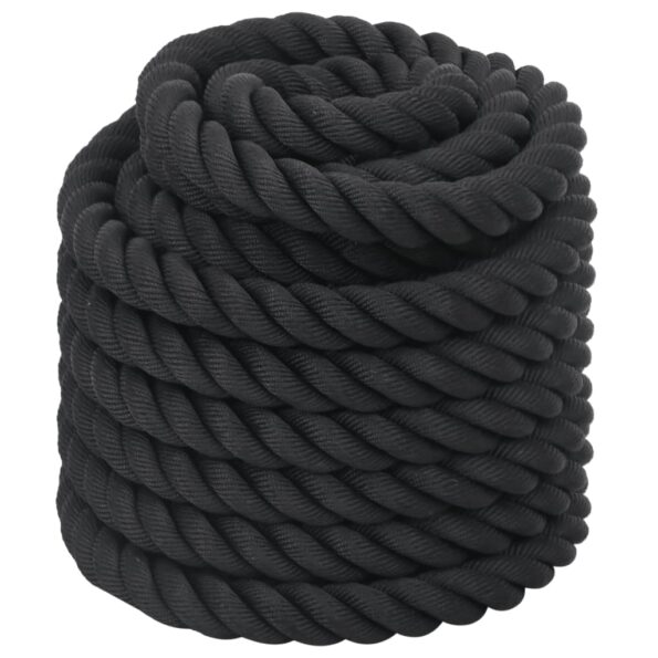 vidaXL Bojové lano čierne 15 m 11 kg polyester – Obrázok 4