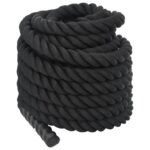 vidaXL Bojové lano čierne 15 m 11 kg polyester – Obrázok 5
