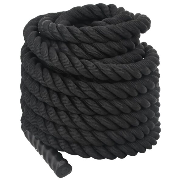 vidaXL Bojové lano čierne 15 m 11 kg polyester – Obrázok 5