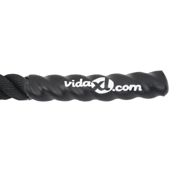 vidaXL Bojové lano čierne 15 m 11 kg polyester – Obrázok 8