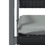vidaXL Záhradné stoličky s vankúšmi 6ks čierne 54x62,5x89 cm polyratan – Obrázok 7