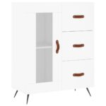 vidaXL Komoda biela 69,5x34x90 cm kompozitné drevo – Obrázok 2