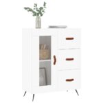 vidaXL Komoda biela 69,5x34x90 cm kompozitné drevo – Obrázok 3