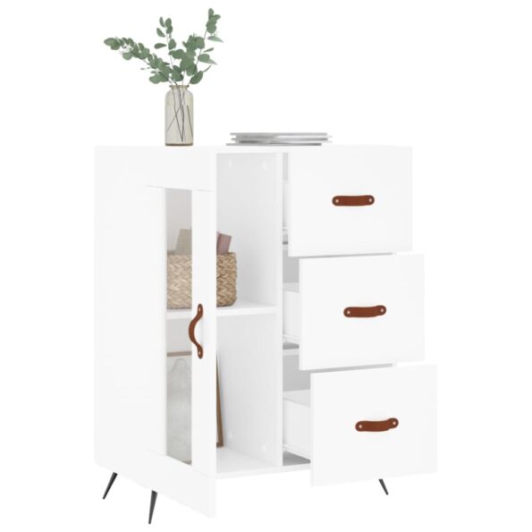 vidaXL Komoda biela 69,5x34x90 cm kompozitné drevo – Obrázok 4
