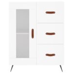 vidaXL Komoda biela 69,5x34x90 cm kompozitné drevo – Obrázok 5