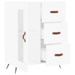 vidaXL Komoda biela 69,5x34x90 cm kompozitné drevo – Obrázok 6