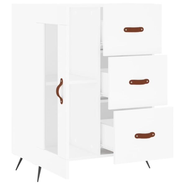 vidaXL Komoda biela 69,5x34x90 cm kompozitné drevo – Obrázok 6