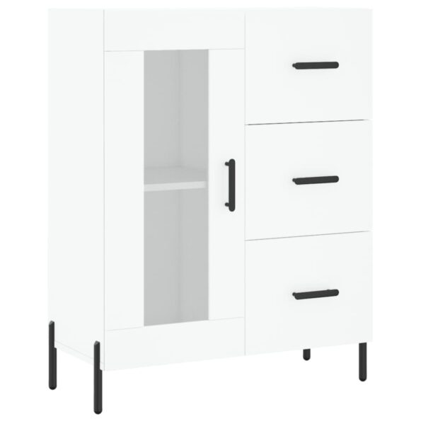 vidaXL Komoda biela 69,5x34x90 cm kompozitné drevo – Obrázok 2