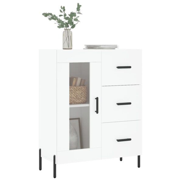 vidaXL Komoda biela 69,5x34x90 cm kompozitné drevo – Obrázok 3