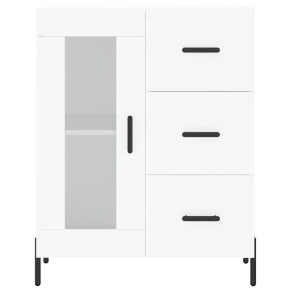 vidaXL Komoda biela 69,5x34x90 cm kompozitné drevo – Obrázok 5