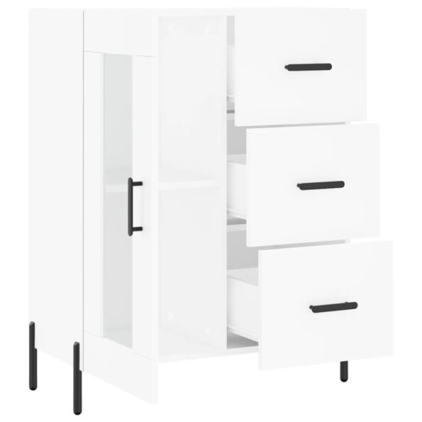 vidaXL Komoda biela 69,5x34x90 cm kompozitné drevo – Obrázok 6