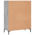 vidaXL Knižnica betónovo sivá 69,5x32,5x90 cm kompozitné drevo – Obrázok 6