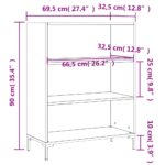 vidaXL Knižnica betónovo sivá 69,5x32,5x90 cm kompozitné drevo – Obrázok 9