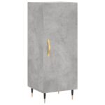 vidaXL Komoda betónovo sivá 34,5x34x90 cm spracované drevo – Obrázok 2