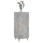 vidaXL Komoda betónovo sivá 34,5x34x90 cm spracované drevo – Obrázok 3