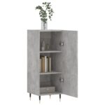 vidaXL Komoda betónovo sivá 34,5x34x90 cm spracované drevo – Obrázok 4
