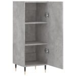 vidaXL Komoda betónovo sivá 34,5x34x90 cm spracované drevo – Obrázok 5