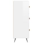 vidaXL Komoda lesklá biela 34,5x34x90 cm spracované drevo – Obrázok 7