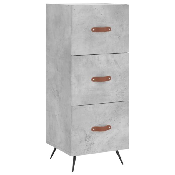 vidaXL Komoda betónovo sivá 34,5x34x90 cm spracované drevo – Obrázok 2
