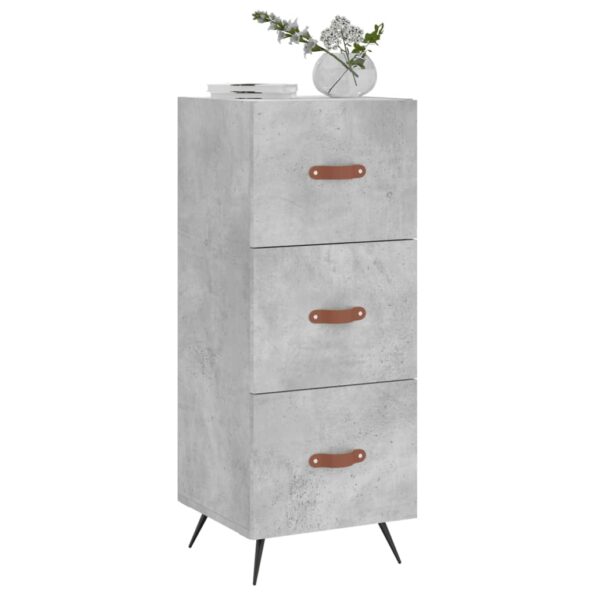 vidaXL Komoda betónovo sivá 34,5x34x90 cm spracované drevo – Obrázok 3