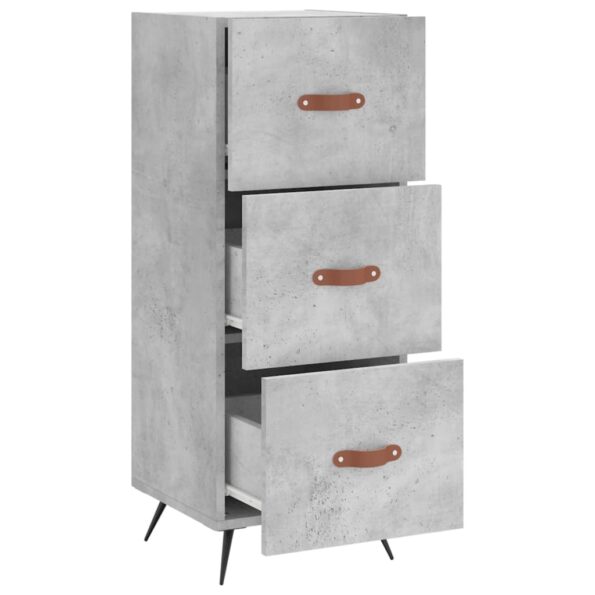 vidaXL Komoda betónovo sivá 34,5x34x90 cm spracované drevo – Obrázok 5