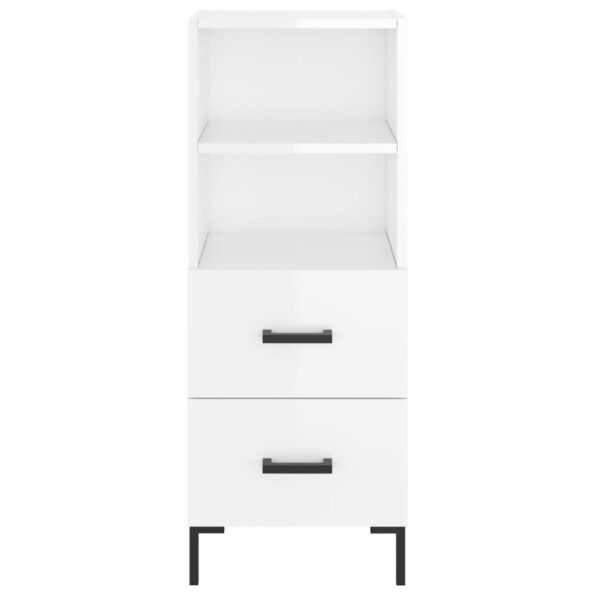 vidaXL Komoda lesklá biela 34,5x34x90 cm spracované drevo – Obrázok 6