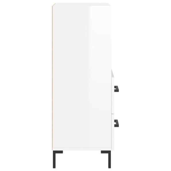vidaXL Komoda lesklá biela 34,5x34x90 cm spracované drevo – Obrázok 7