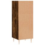 vidaXL Komoda dymový dub 34,5x32,5x90 cm kompozitné drevo – Obrázok 6