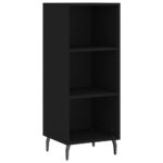 vidaXL Komoda čierna 34,5x32,5x90 cm kompozitné drevo – Obrázok 2