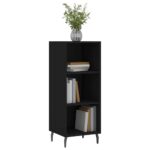 vidaXL Komoda čierna 34,5x32,5x90 cm kompozitné drevo – Obrázok 3