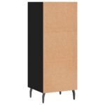 vidaXL Komoda čierna 34,5x32,5x90 cm kompozitné drevo – Obrázok 6
