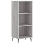 vidaXL Komoda sivý dub sonoma 34,5x32,5x90 cm kompozitné drevo – Obrázok 2