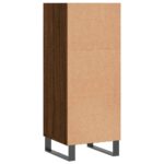vidaXL Komoda hnedý dub 34,5x32,5x90 cm kompozitné drevo – Obrázok 6