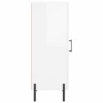 vidaXL Komoda lesklá biela 34,5x34x90 cm spracované drevo – Obrázok 7