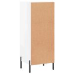 vidaXL Komoda lesklá biela 34,5x34x90 cm spracované drevo – Obrázok 8