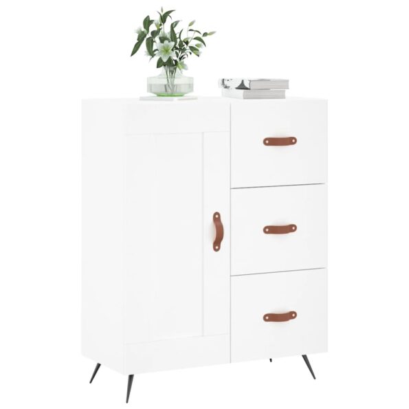 vidaXL Komoda biela 69,5x34x90 cm kompozitné drevo – Obrázok 2
