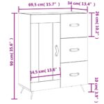 vidaXL Komoda biela 69,5x34x90 cm kompozitné drevo – Obrázok 12