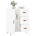 vidaXL Komoda biela 69,5x34x90 cm kompozitné drevo – Obrázok 3
