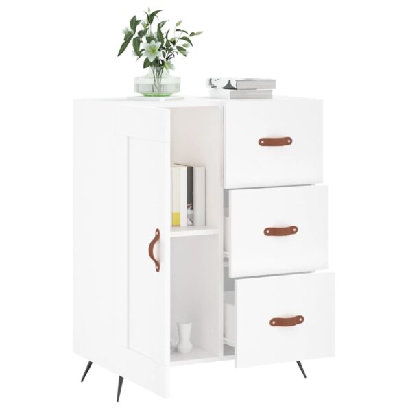vidaXL Komoda biela 69,5x34x90 cm kompozitné drevo – Obrázok 3