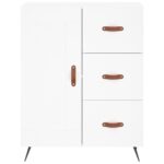 vidaXL Komoda biela 69,5x34x90 cm kompozitné drevo – Obrázok 4